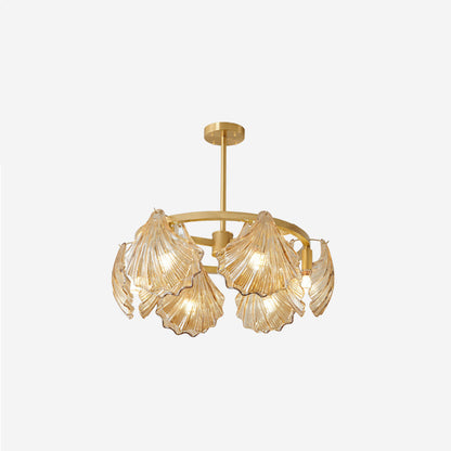 Kristy Modern Annular Metal And Glass Pendant Light, Black/Gold