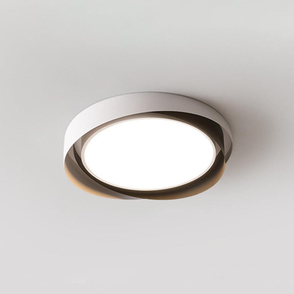 Arisha moderne geometrische Metall-/Unterputz-Deckenleuchte, Weiß/Gold