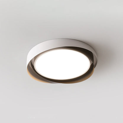 Arisha moderne geometrische Metall-/Unterputz-Deckenleuchte, Weiß/Gold