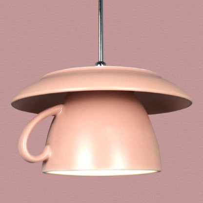 Valentina Pop Art Cup Ceramic LED Pendant Light Study Bedroom