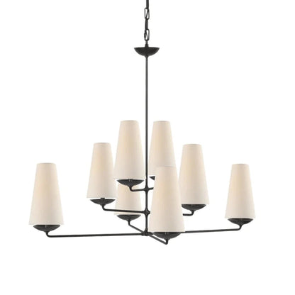 Silva Vintage LED Kronleuchter Weiß Schwarz Schlafzimmer Küche