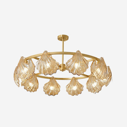 Kristy Modern Annular Metal And Glass Pendant Light, Black/Gold