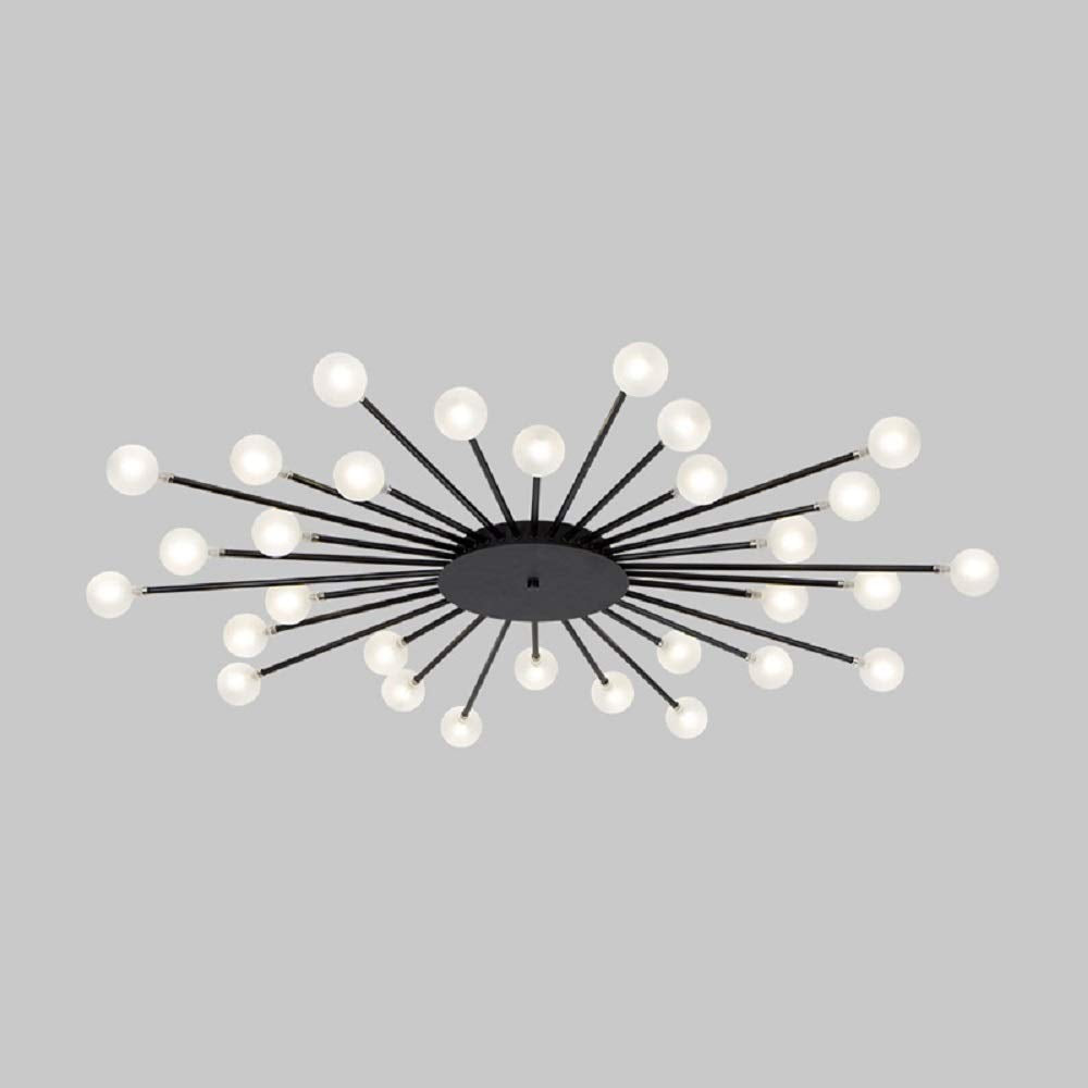 Arisha Nordic LED Flush Mount Ceiling Light Gold/Black Metal Living Room