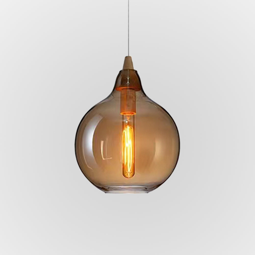 June Amber Glass Pendant Light