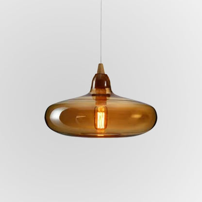 June Amber Glass Pendant Light