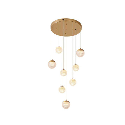 Arisha Multi Staircase Modern Art Deco Pendant Light, Gold