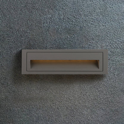 Ray Modern Metal Square Outdoor Deck/Step Light, Black