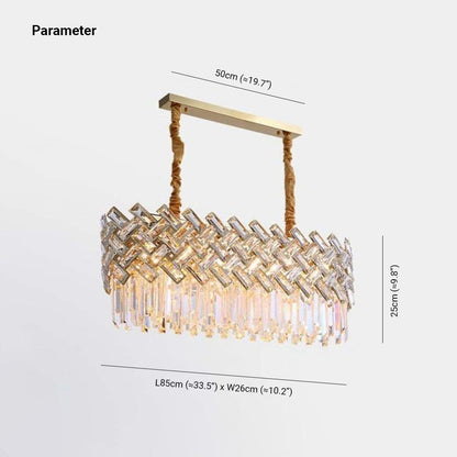 Kristy Luxury Gold Chandelier, Crystal & Metal