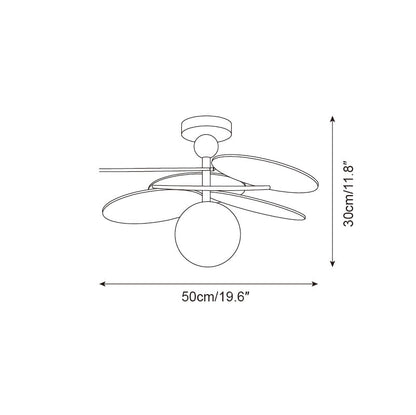 Eldo Wooden Blades Ceiling Light