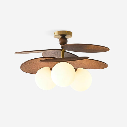 Lampada da soffitto con lame in legno Eldo