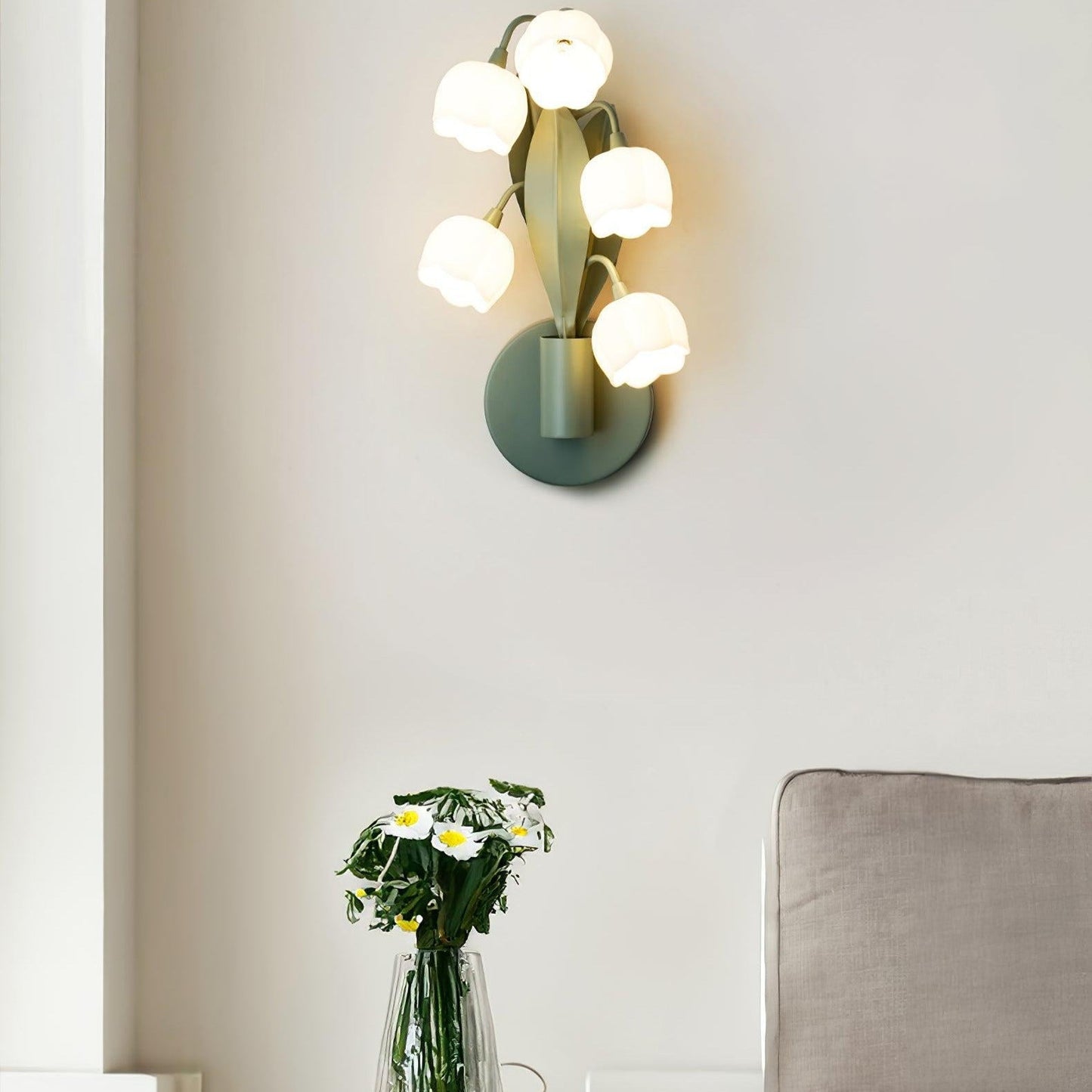 Aelis Natural Orchid Indoor Wall Lamp
