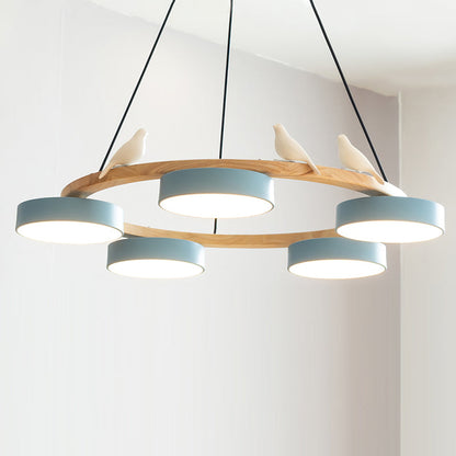 Cliff Chandelier Bird Round
