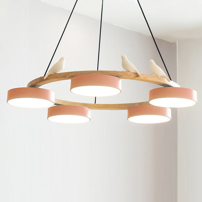 Cliff Chandelier Bird Round