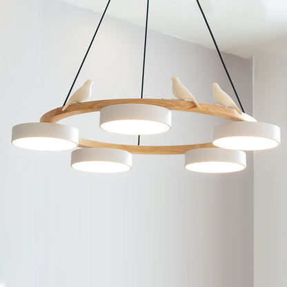 Cliff Chandelier Bird Round