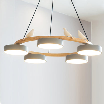 Cliff Chandelier Bird Round