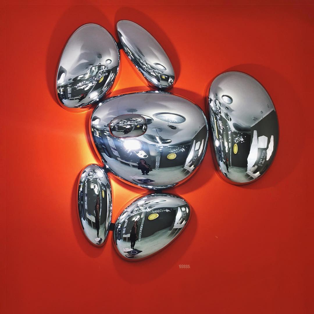 Plafonnier contemporain Skydro en verre soufflé teinté gris fumée