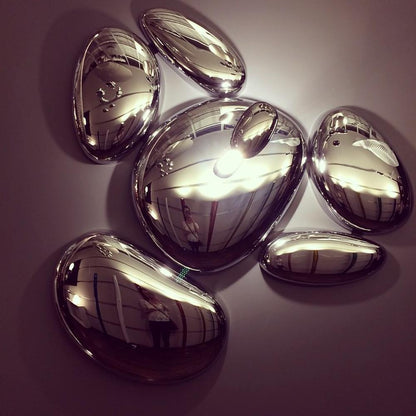 Plafonnier contemporain Skydro en verre soufflé teinté gris fumée