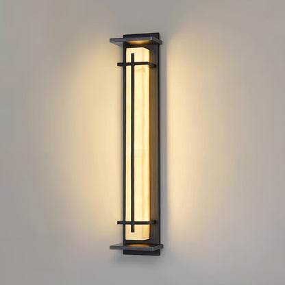Ray Square Outdoor Wall Light  Imitation Alabaster Waterproof