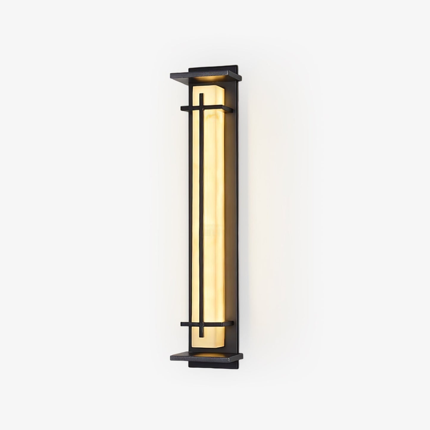 Ray Square Outdoor Wall Light  Imitation Alabaster Waterproof