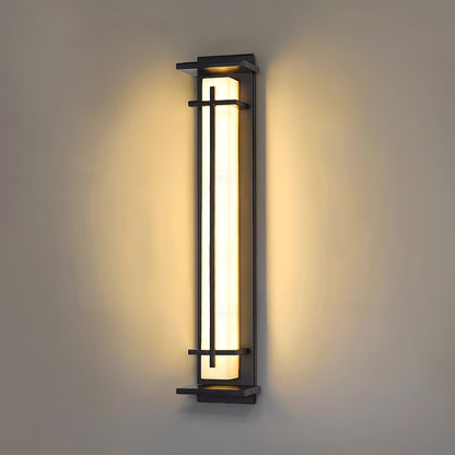 Ray Square Outdoor Wall Light  Imitation Alabaster Waterproof
