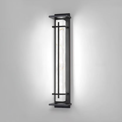 Ray Square Outdoor Wall Light  Imitation Alabaster Waterproof