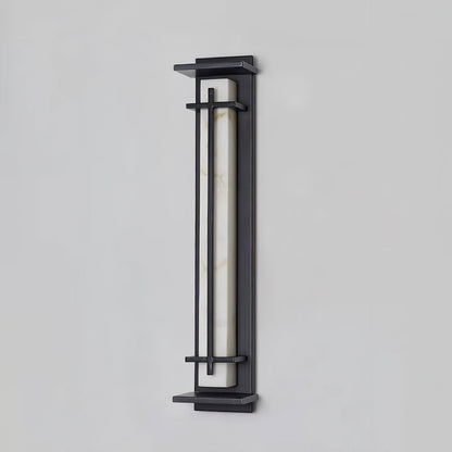 Ray Square Outdoor Wall Light  Imitation Alabaster Waterproof