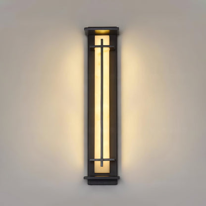Ray Square Outdoor Wall Light  Imitation Alabaster Waterproof