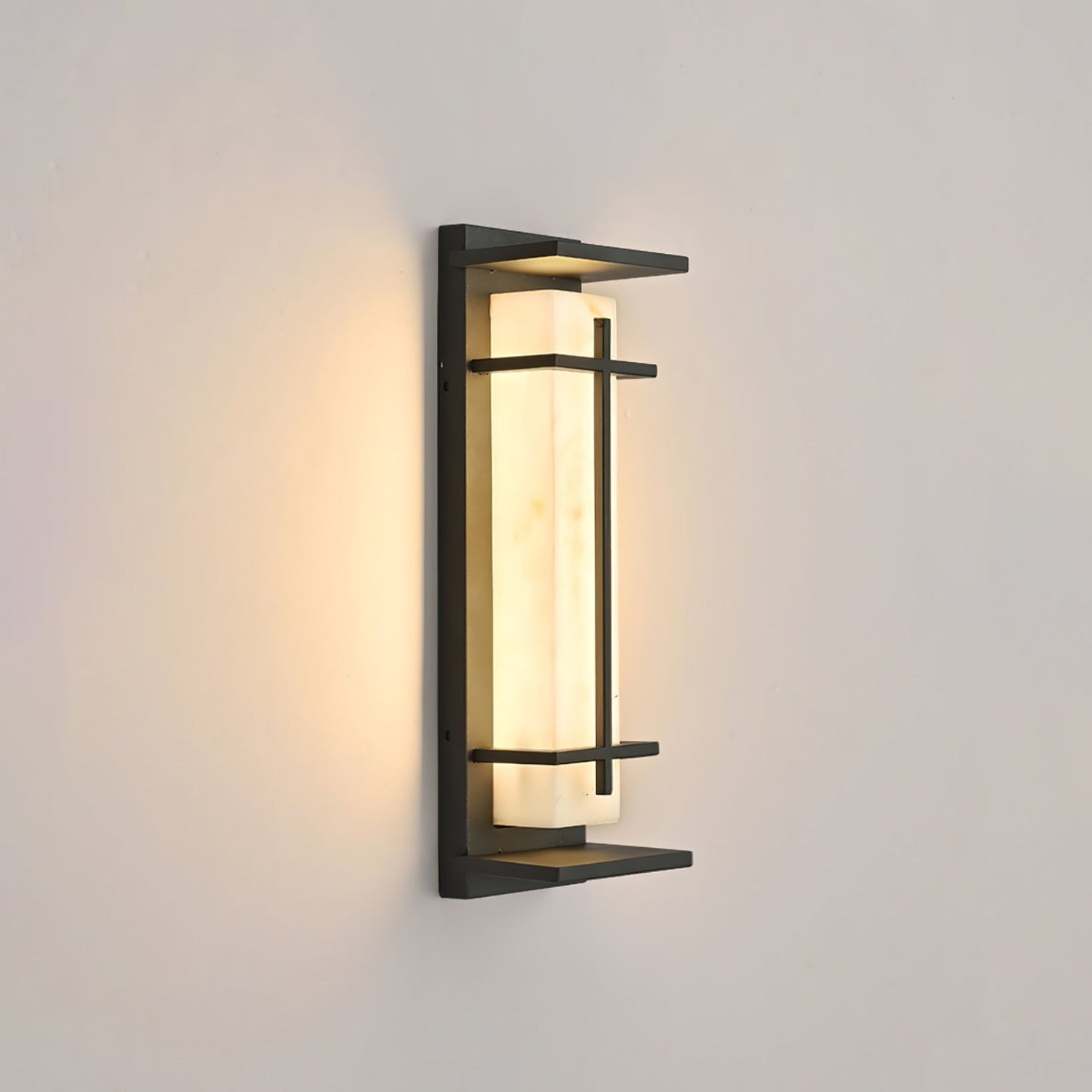 Ray Square Outdoor Wall Light  Imitation Alabaster Waterproof