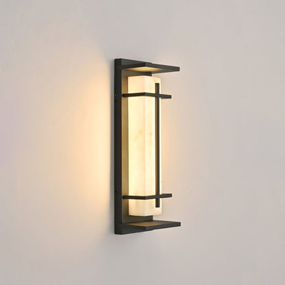 Ray Square Outdoor Wall Light  Imitation Alabaster Waterproof