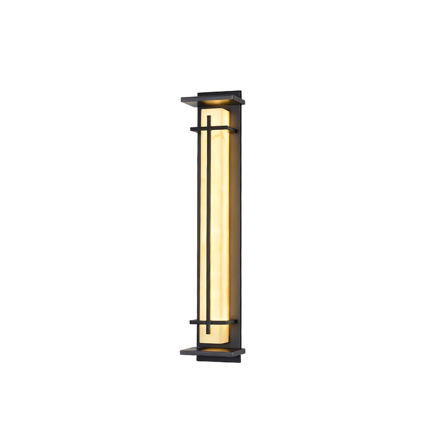Ray Square Outdoor Wall Light  Imitation Alabaster Waterproof