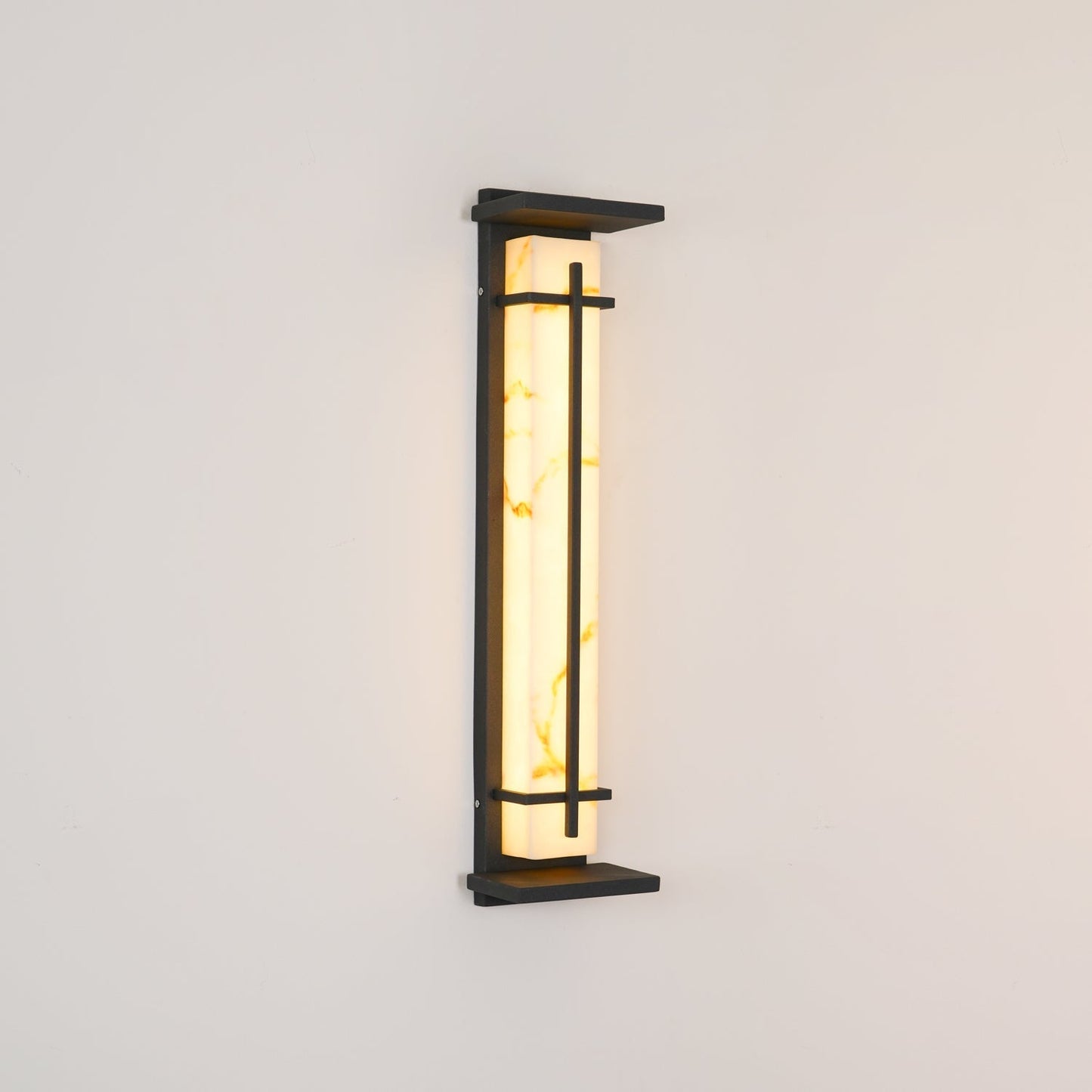 Ray Square Outdoor Wall Light  Imitation Alabaster Waterproof