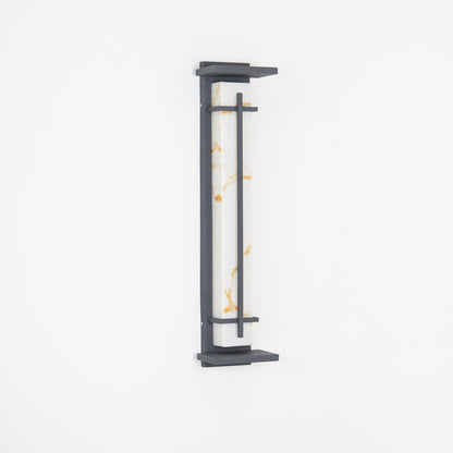 Ray Square Outdoor Wall Light  Imitation Alabaster Waterproof