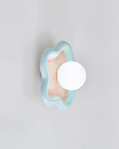 Petani Pink Yellow Flower Wall Light