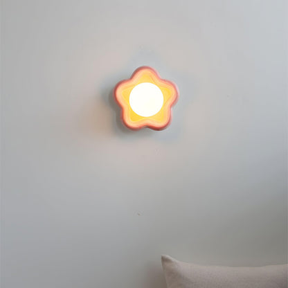 Petani Pink Yellow Flower Wall Light