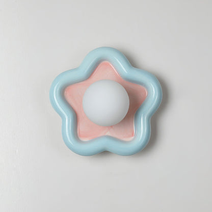 Petani Pink Yellow Flower Wall Light