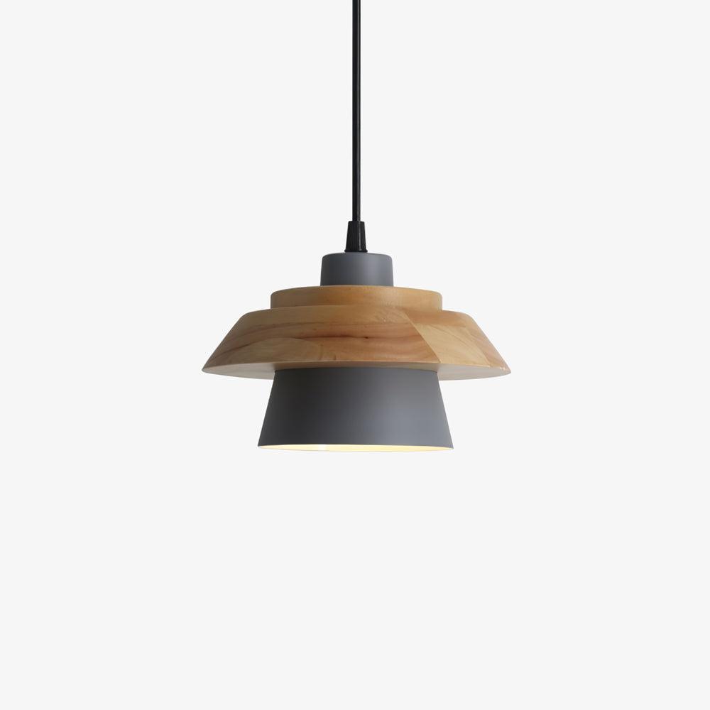 Arisha Lampe à suspension moderne en métal/bois, multicolore