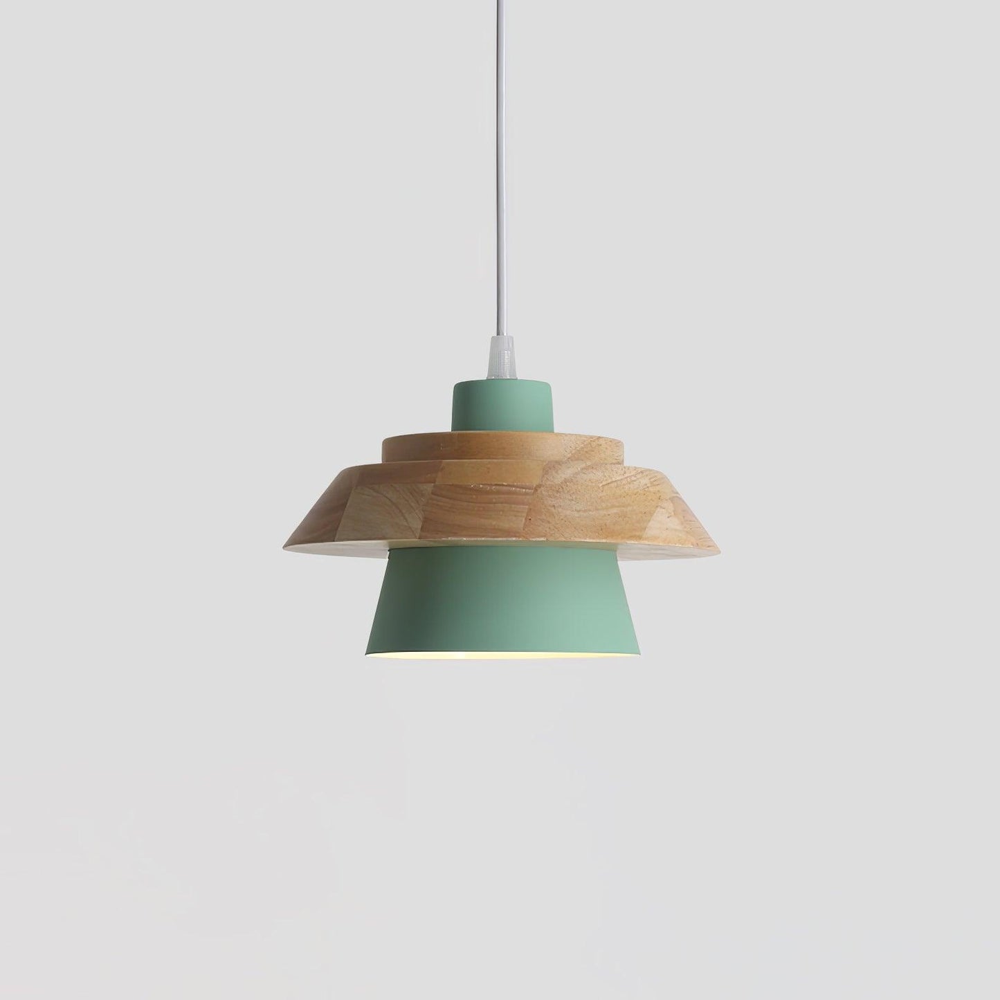 Arisha Lampe à suspension moderne en métal/bois, multicolore
