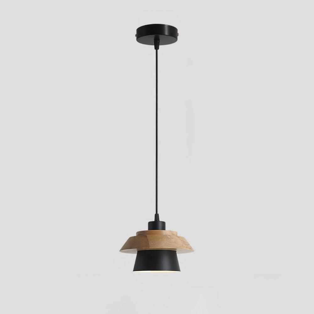 Arisha Lampe à suspension moderne en métal/bois, multicolore