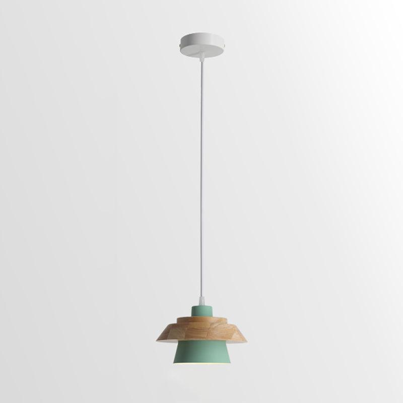 Arisha Lampe à suspension moderne en métal/bois, multicolore