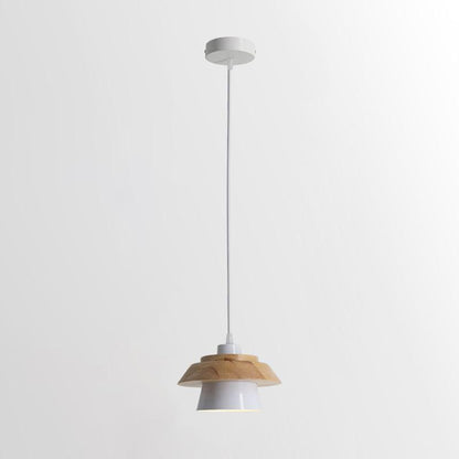 Arisha Lampe à suspension moderne en métal/bois, multicolore