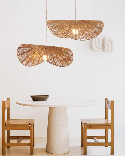 Solara Handwoven Natural Rattan Pendant Light
