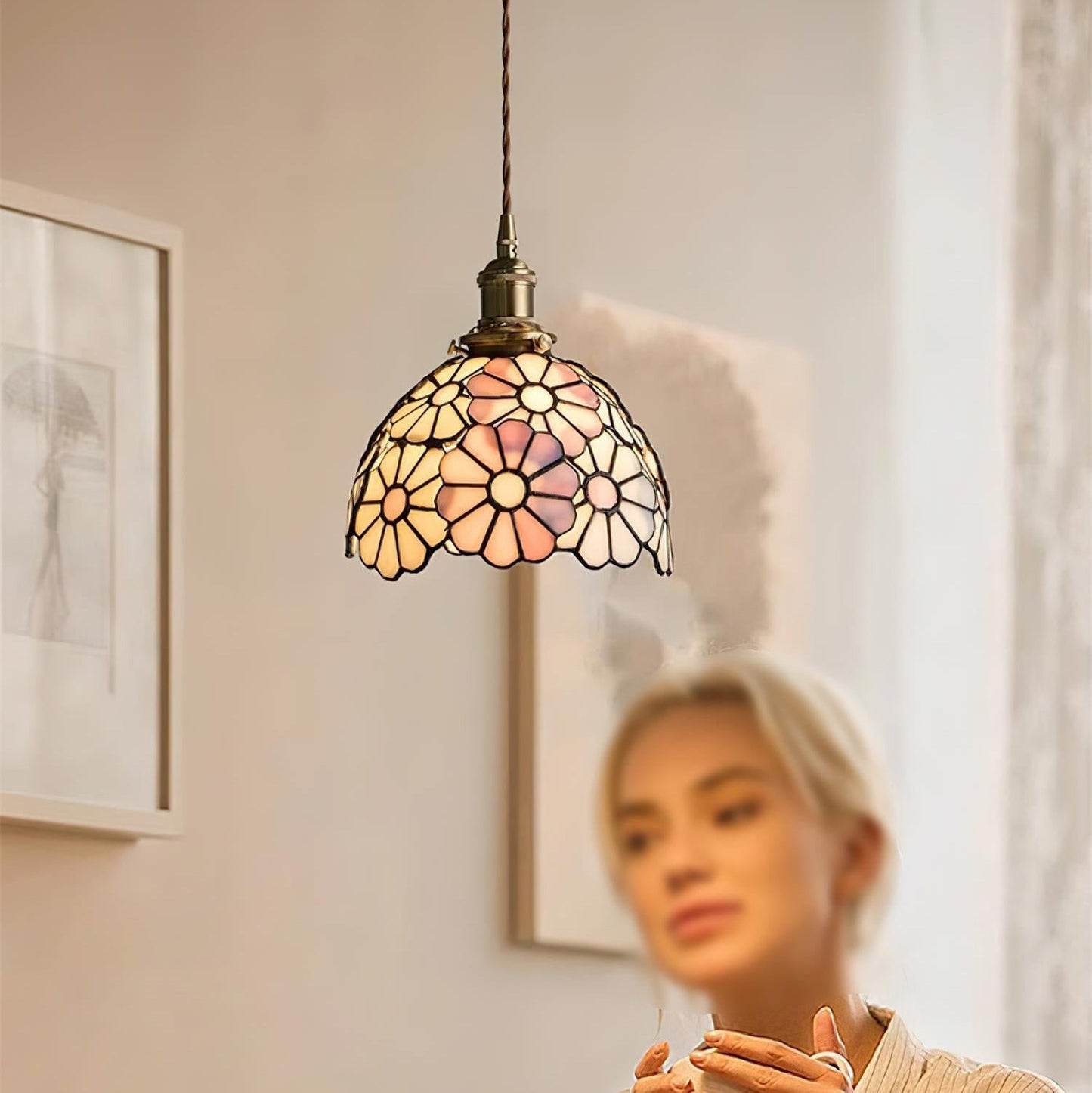 Lampe à suspension florale Bluebell