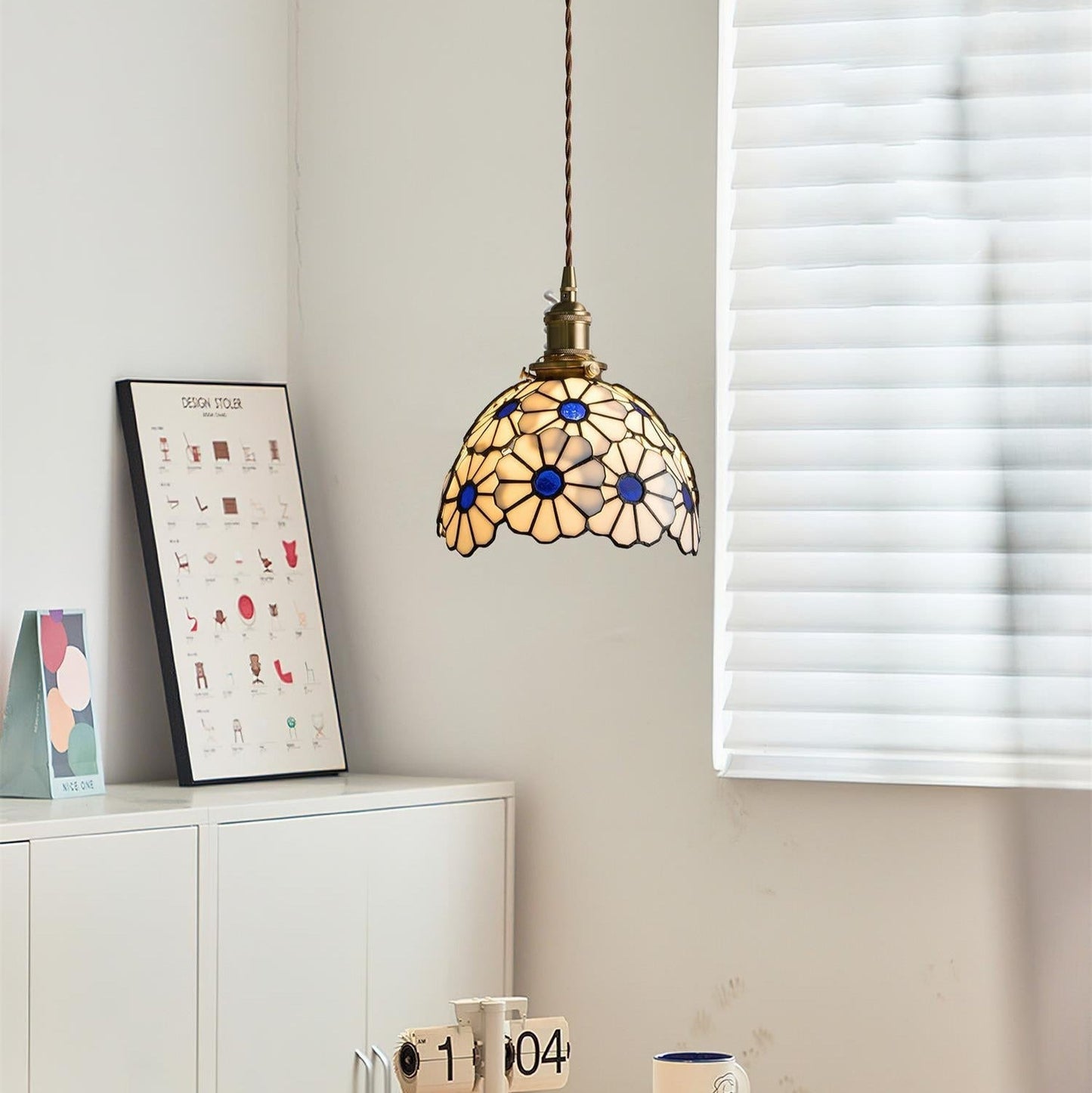 Lampe à suspension florale Bluebell