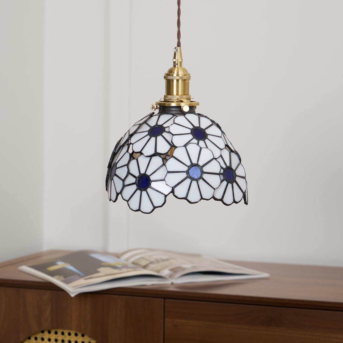 Lampe à suspension florale Bluebell