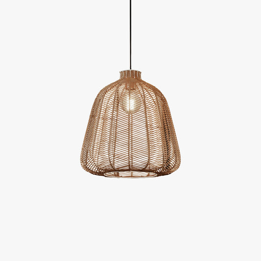 Muto Minimalista LED Lampada a sospensione in rattan Soggiorno Camera da letto Bar