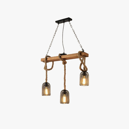 Epoch Minimalist LED Design Pendant Light Black Metal/Rope Bar/Cafe