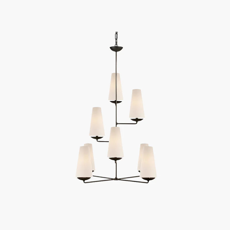 Silva Vintage LED Kronleuchter Weiß Schwarz Schlafzimmer Küche