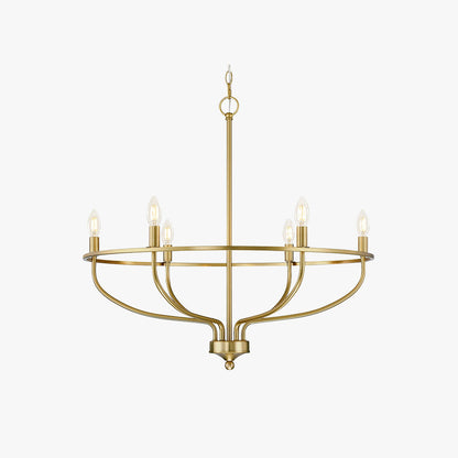 Silva Industrial Metal Candle Chandelier Black/Champagne Living Room/Bedroom