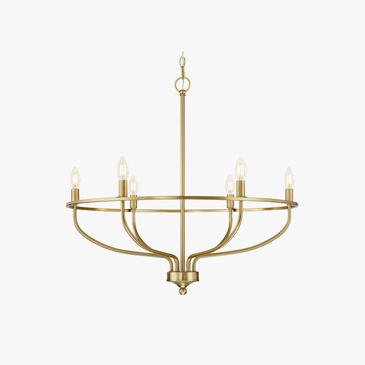 Silva industriële metalen kaarskroonluchter zwart/champagne woonkamer/slaapkamer