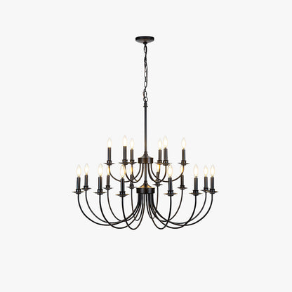 Silva LED Chandelier Noir Métal Chambre Salon Salle à Manger